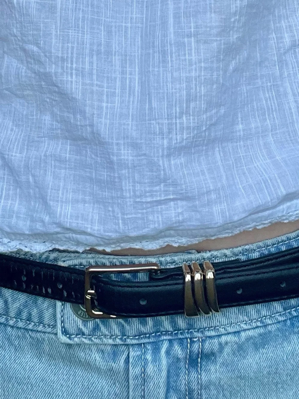 Cute Simple Black Leather Belt
